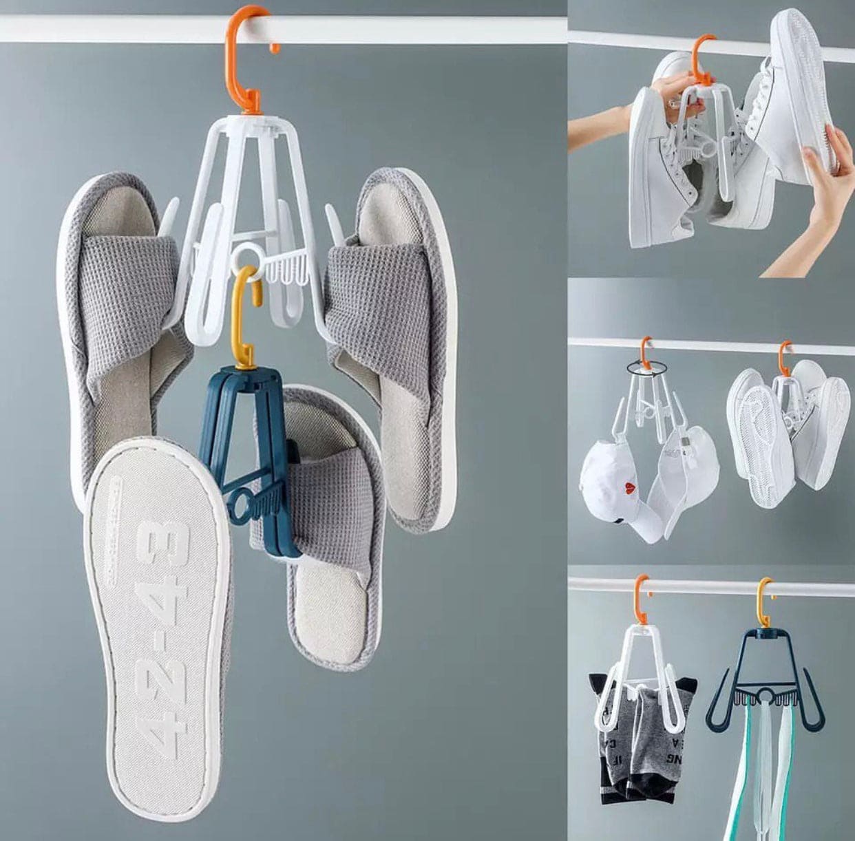 Multipurpose Plastic Shoe Drying Rack, Windproof Clothes Holder, Sandals Hook Home Organizing Tool Multipurpose Plastic Shoe Drying Rack, Windproof Clothes Holder, Sandals Hook Home Organizing Tool